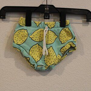 Purl Lamb blue and yellow lemon print britches size 18-24 months